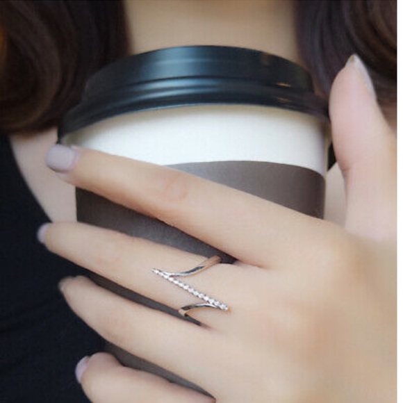 NWT Charm 925 Silver White Sapphire Ring - Picture 2 of 5